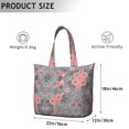 thumbnail image 2 of Floral Print Large Capacity Weekender Bag, Durable Carry-On Tote with Zipper Closure for Women Travelers, 2 of 4