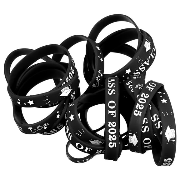 10 Pcs Blue Rubber Bracelets Silicone Wristbands for Event Man Black