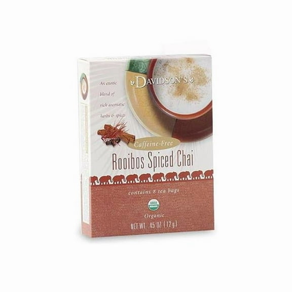 Davidson Organic Tea  Rooibos Spiced Chai Tea- Box of 8