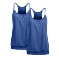 thumbnail image 1 of Lmnyox 2 PCS Women's Camisole Tops Racerback Spaghetti Strap Sleeveless Tank Tops Summer Basic Tank Shirts, 1 of 1
