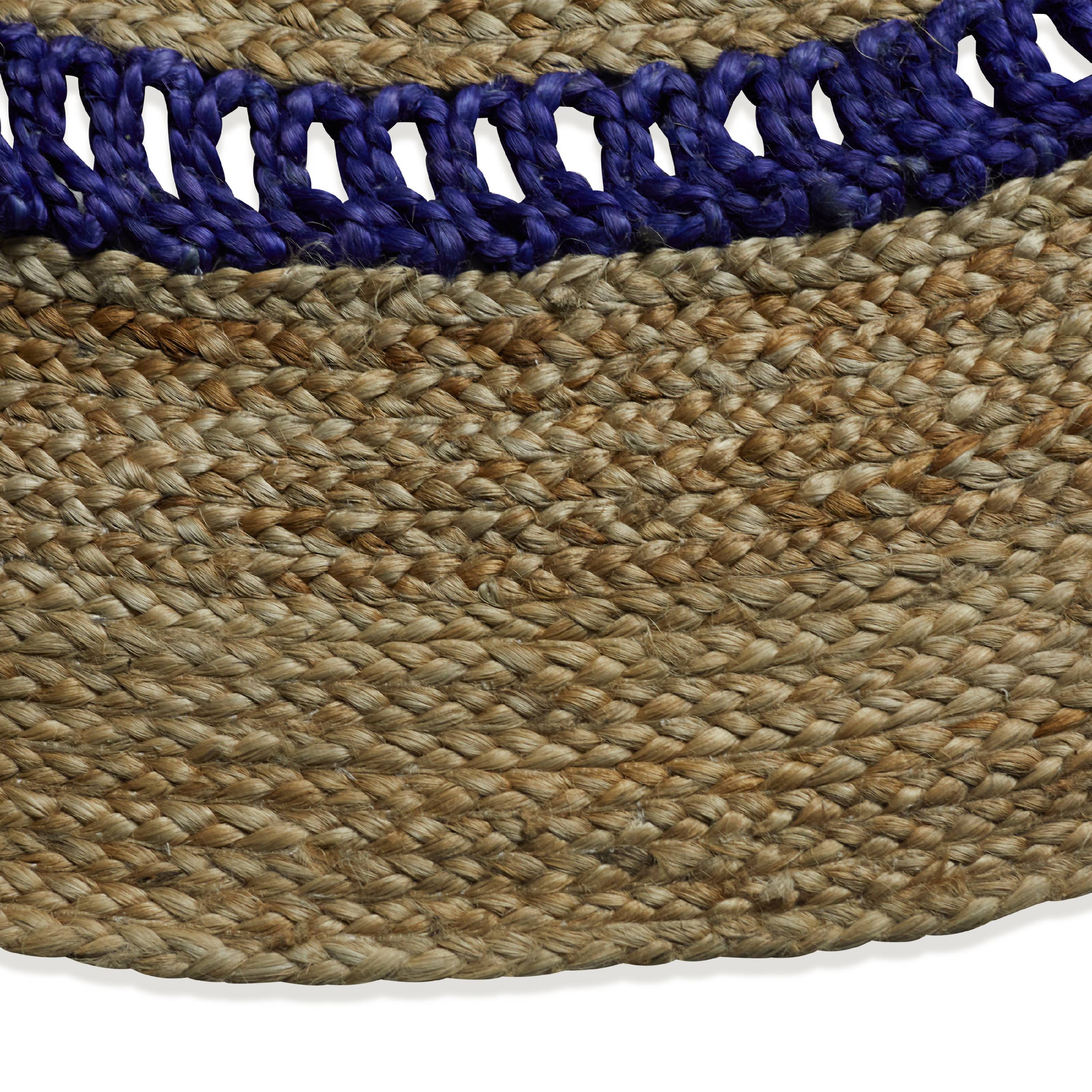 Round Blue Stripe Jute Area Rug by Drew Barrymore Flower Home - image 4 of 6