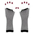 thumbnail image 2 of Prolriy Winter Gloves Clothing Fingerless Wrist Women Girls Mesh Gloves Elastic Nylon for Gloves Winter Gloves Black, 2 of 4
