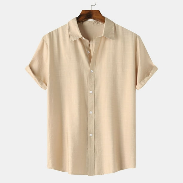 pstuiky Camisas de manga corta para hombre, Camisa hawaiana informal de manga corta con cuello vuelto y botones para hombre camisas casuales para hombre xxl