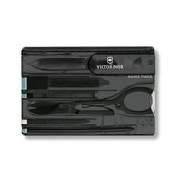 Victorinox Swiss Card Classic Swiss Army Knife, 10 Functions, Swiss Made Wallet Companion with Small knife, Scissors and Pressurized Ballpoint Pen - Onyx