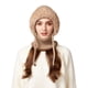 thumbnail image 5 of Sombrero de invierno de punto 3 en 1 para mujer | Set de mascarillas de gorro forrado de forro polar | Pasamontañas cálidas a prueba de viento | Accesorio térmico suave y grueso para el frío exterior, 5 of 8