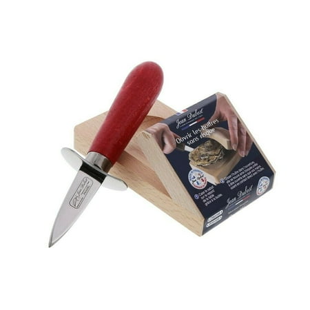 

Jean Dubost Pradel Oyster Knife & Wooden Holder Opener Set - Red