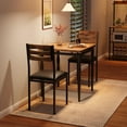 thumbnail image 5 of 3 Piece Dining Table Set, Dining Table and Chairs Set for 2, Kitchen Table Set for Small Spaces, Kitchen, Apartment, Brown, 5 of 7