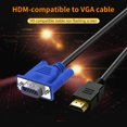 thumbnail image 2 of Anvazise 1.5m -compatible to VGA Cable Anti-interference High Clarity -compatible Male to VGA Male Converter for Desktop Blue, 2 of 13