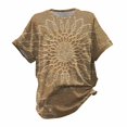 thumbnail image 4 of Endives Women's Short Sleeve T-Shirt Round Neck Printed T Shirt Womens Tops Spring Summer, 4 of 4