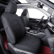 Coverdream Custom Fit Camry Car Seat Covers for Toyota Camry L LE XLE 2012 2013 2014 2015 2016 2017 (Not for Hybrid) - Polyester (Black,Full Set)