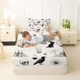 thumbnail image 3 of Manfei Cartoon Halloween Twin Fitted Sheet,Thanksgiving Print Bedding,2 Pieces,1 Fitted Sheet and 1 Pillowcase, 3 of 6