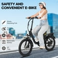 thumbnail image 5 of Naipo Folding Electric Bike with 48V 350W Motor 20MPH Top Speed, Front Suspension and Commuter 20" Electric Bicycle for Adults UL2849, 5 of 11