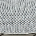thumbnail image 3 of Safavieh Courtyard Finnian Solid Indoor/Outdoor Area Rug, Gray/Navy, 6'7" x 6'7" Round, 3 of 13