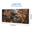 thumbnail image 3 of Pofeuu Cute Fallen Leaf Koala Print Desk Mat for Keyboard and Mouse，Computer Desk Matt for Desktop，Large Mouse Pad for Desk，Desk Pads on Top of Desks 12x31.5in, 3 of 8