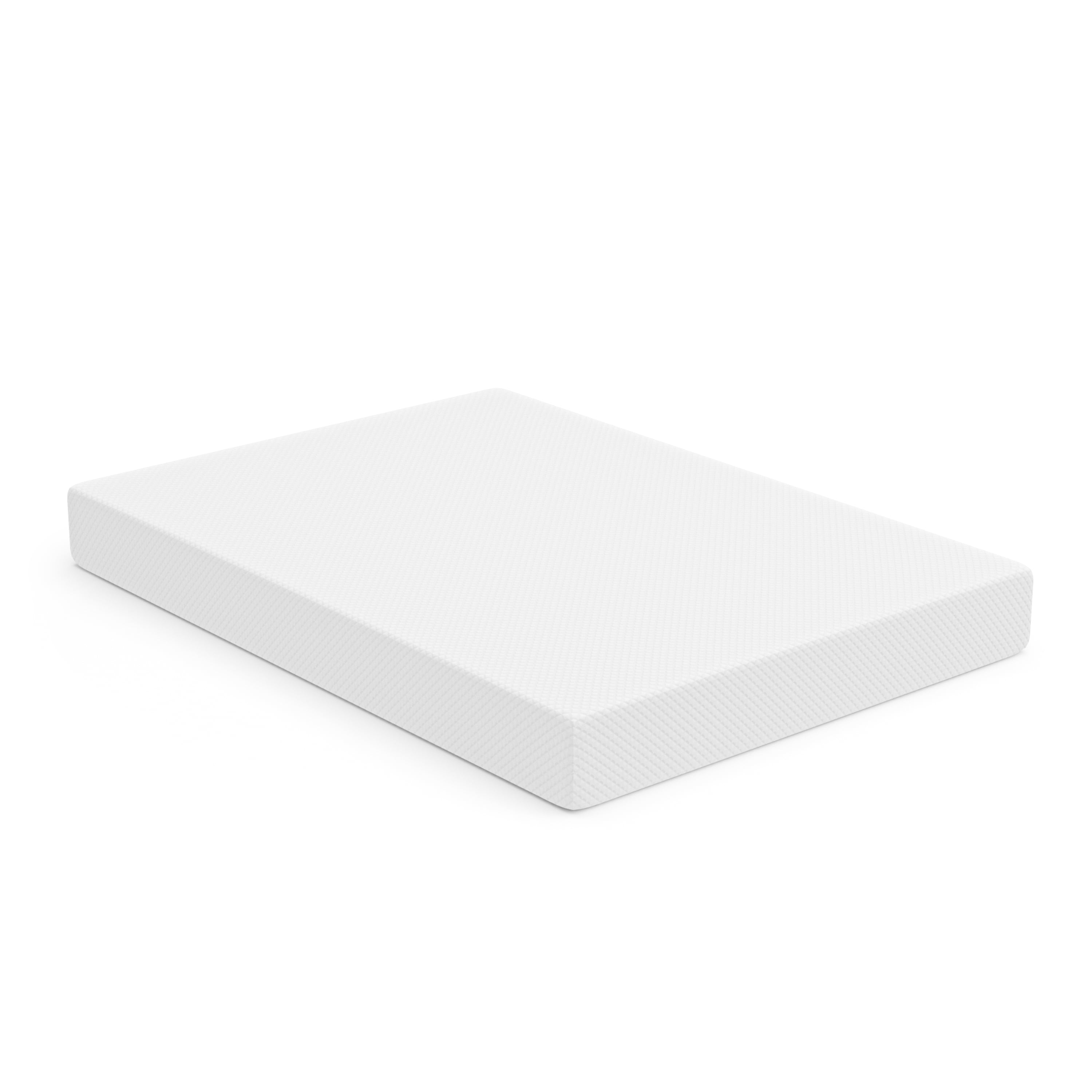 Furniture of America Mattress Ready Solid Wood White Full Kids Bed with 8" Memory Foam Mattress