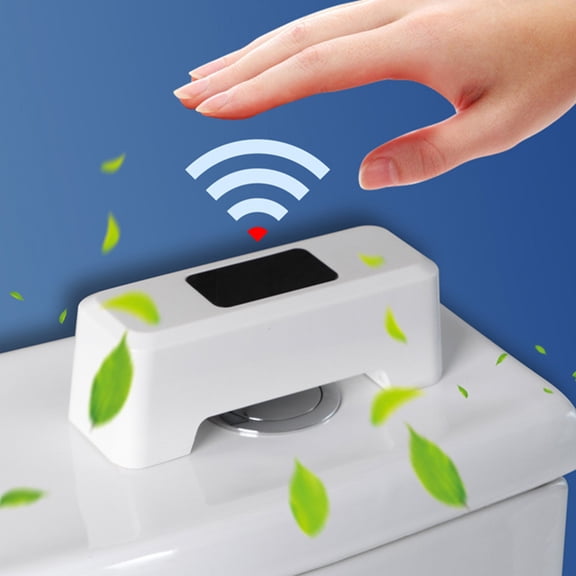 LOLIPPYY Automatic Sensor Toilet Flusher White Touchless Toilet Flush Kit for Home and Public Restrooms