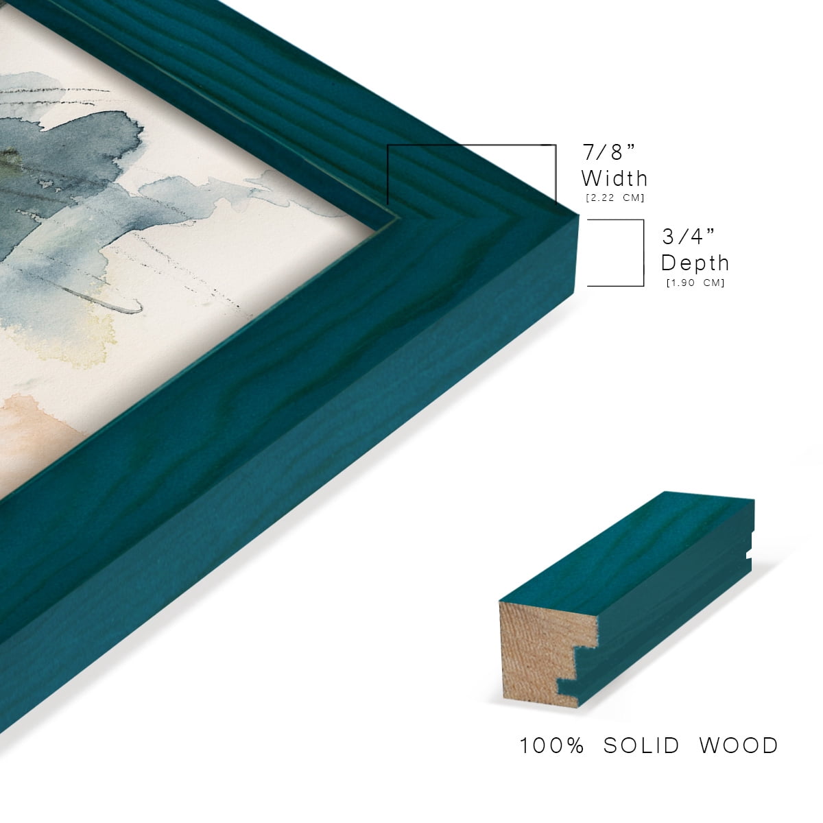 Winter Shoal II - Framed Print w/glass - Ocean Blue