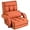 Orange, variant on FLOGUOR 14-Position Adjustable Floor Chair, Chaise Lounge Indoor, Folding Lazy Sofa with Armrests and a Pillow Padded Adults Gaming Chairs for Living Room, Bedroom Factory Price (Brown) 8803CO