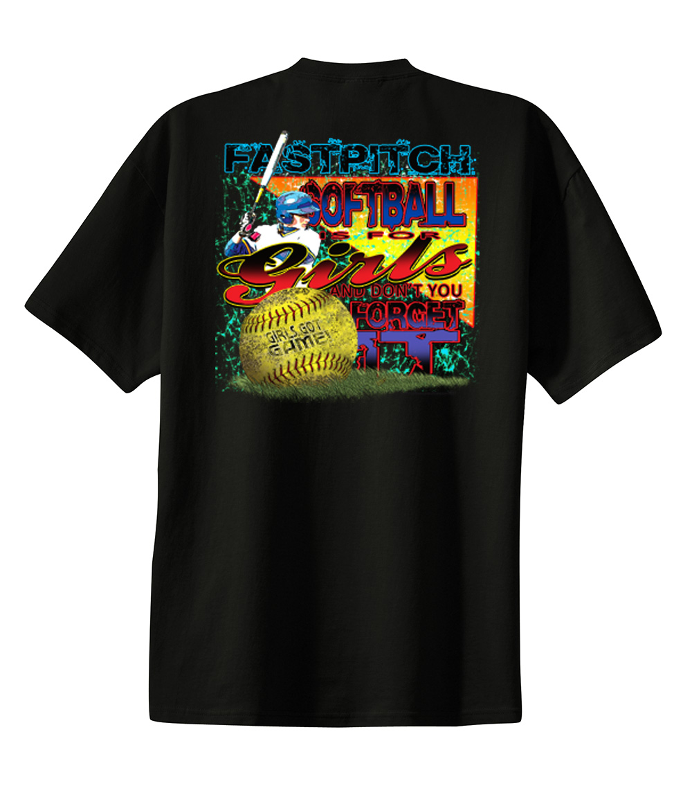 Softball Short Sleeve Tshirt Fastpitch is for Girls Don't You