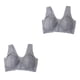 thumbnail image 1 of Sonducket Cierre frontal Belleza Espalda Cómoda Conformación Push Up Seamless Trace Belleza Espalda Sujetador deportivo, Sujetador de encaje Gris L 2piezas, 1 of 6