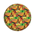 thumbnail image 2 of DouZhe Waterproof Spare Tire Cover, African Culture Element Kwanzaa Prints Adjustable Wheel Covers Fit for Jeep Trailer RV SUV Car, 17 inch, 2 of 7