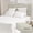 Khaki, variant on 4 count Linen Fabric Peel and Stick Headboard, Upholstered Wall Mounted Headboard for ,  Anti- Soundproof Self-Adhesive Wall Panel for Bedroom 16.53" x 9.84"