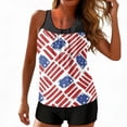 thumbnail image 2 of 4th Of July Two Piece Tankini Swimsuit for Women 2026 Tummy Control Full Coverage Bathing Suits, 2 of 7