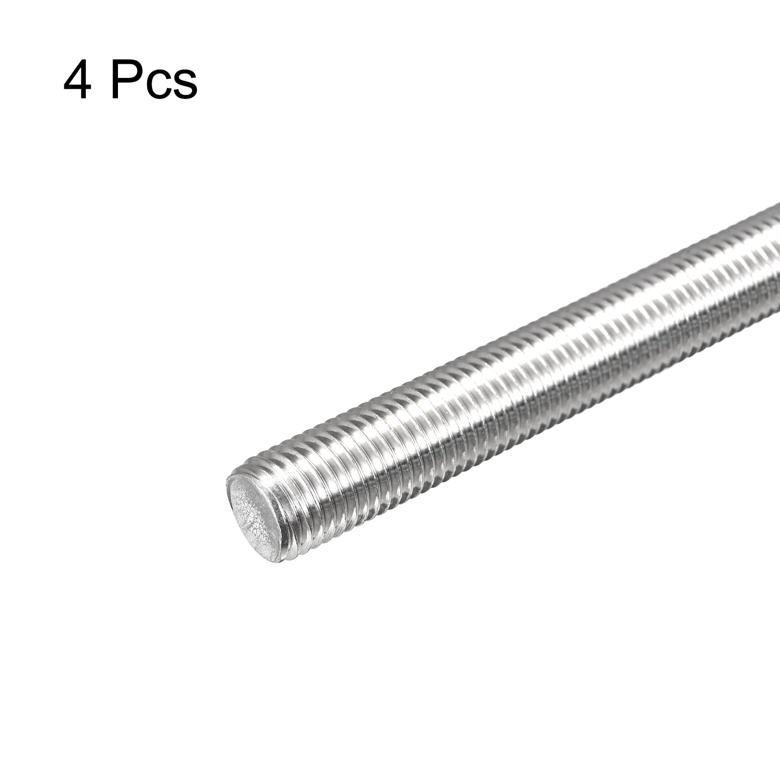 Uxcell Fully Threaded Rod M16 x 100mm 2mm Thread Pitch 304 Stainless Steel Right Hand Threaded Rods Bar Studs 4 Pack