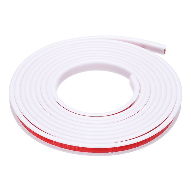 Banda de borde en forma de U Uxcell, 9.8Ft x 9mm de chapa autoadhesiva TPE, borde flexible de muebles (Blanco)