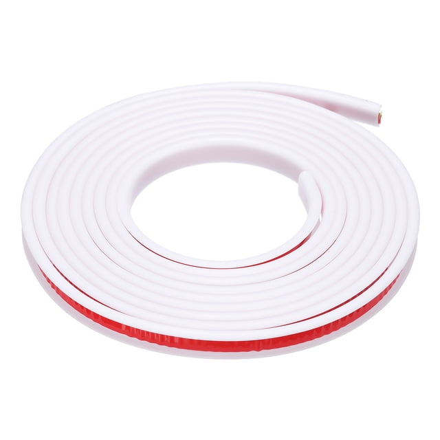 Banda de borde en forma de U Uxcell, 9.8Ft x 9mm de chapa autoadhesiva TPE, borde flexible de muebles (Blanco)