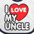 thumbnail image 4 of Inktastic I Love My Uncle Boys or Girls Baby Bib, 4 of 4