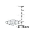 thumbnail image 4 of 3 1/2 Carat (Ctw) Lab-Created White Sapphire Three Stone Ring in Sterling Silver, 4 of 5