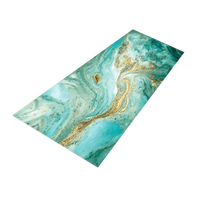 ziyahi Marble Floor Mat Door Mat Long Rug Carpet Entrance Outdoor Marble Doormat Green