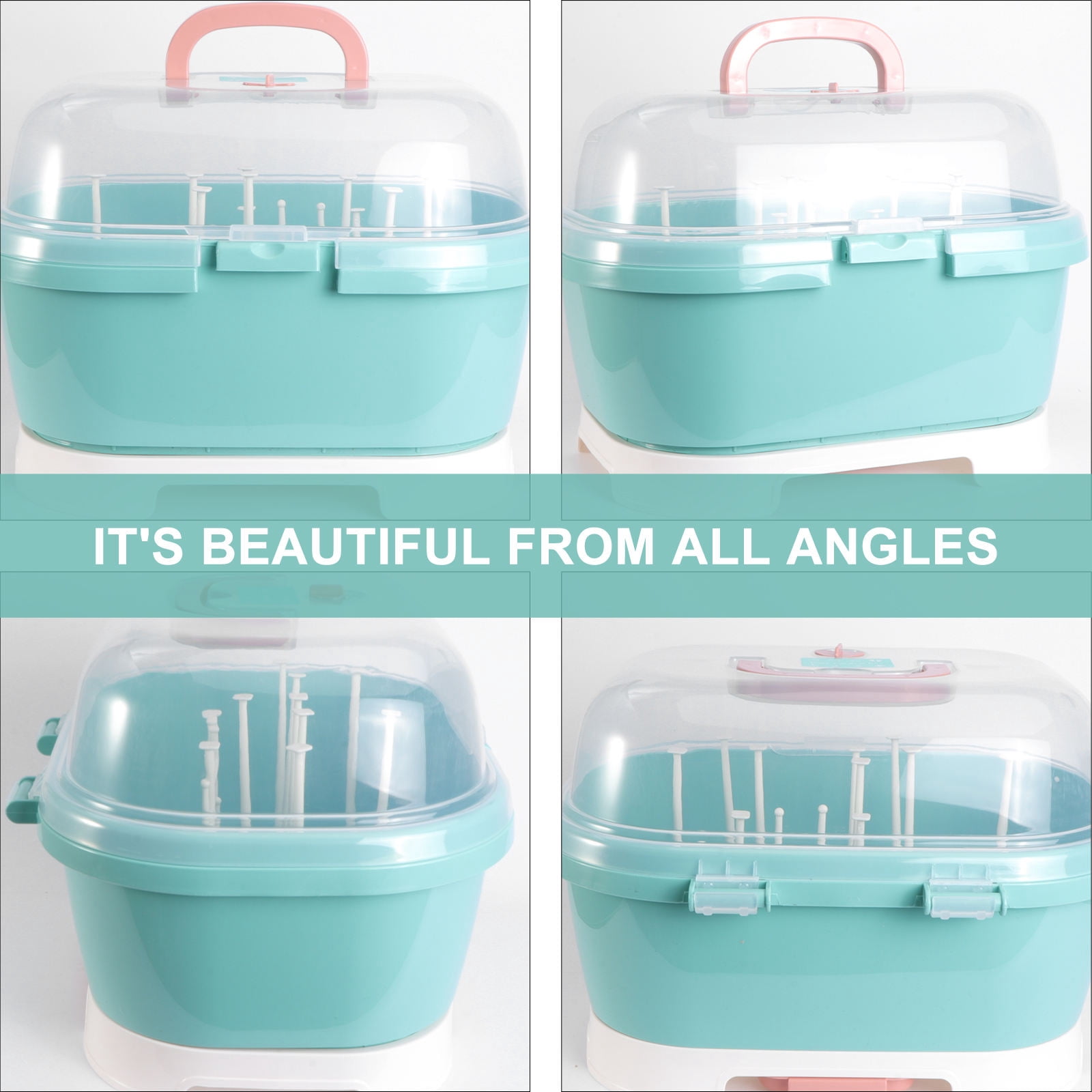 PBPBOX Baby Bottle Drainer Drying Rack Baby Products Holder Green 1Pack