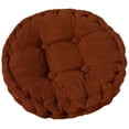 thumbnail image 1 of Cojín de silla, relleno grueso, acolchado, redondo, para comedor interior y exterior, cojín redondo, marrón, 1 of 5