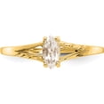 thumbnail image 5 of 14K Yellow Gold White Topaz Birthstone Ring (Size 7) Made In United States xbr181, 5 of 5