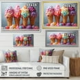 thumbnail image 4 of Designart "Food Ice Cream Painting II" Food & Beverage Floater Framed Wall Decor, 4 of 7