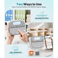 thumbnail image 2 of Rongta TM95 Label Maker Machine with Tape, QWERTY Keyboard and Bluetooth App Connectivity, White, 2 of 11