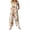 #003#-Khaki, variant on Easter Jumpsuits for Women Plus Size Cotton Ribbed Knit Wide Leg One Piece Jumpsuits Loose Fit Trendy Clothes with Pocket Overalls Pink L