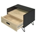 thumbnail image 4 of ACME Melkree Rectangular Accent Table in Oak and Black, 4 of 6