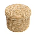 thumbnail image 1 of Wheat Grass Basket with Lid  Small  Wicker Woven Baskets  Little Handmade Rattan Storage Basket Box for Shelf  Home  Bathroom Decor, 1 of 8