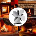thumbnail image 2 of SPRING Sustainable Heating Solution Fireplace Fans Heat Driven and Quietly Effective Silver, 2 of 7