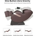thumbnail image 4 of Real Relax S Track Massage Chair, Full Body Zero Gravity Shiatsu Recliner with Smart Voice Controller, Brown, 4 of 11