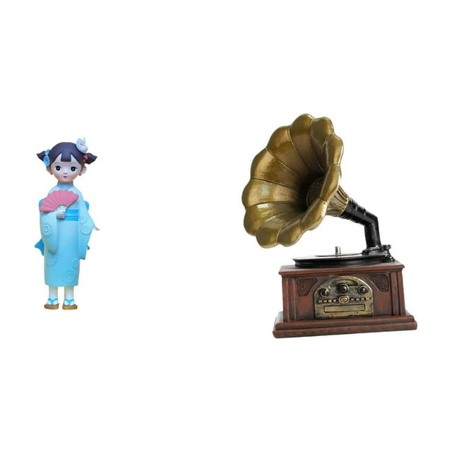 Estatua vintage de geisha japonesa, figura de resina, escultura coleccionable, adorno pintado a mano, artesanía artística en resina, ideal para regala