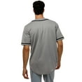 thumbnail image 2 of JC DISTRO Men's Baseball Jersey Button Down Shirts Active Team Sports Uniforms Grey Medium, 2 of 5