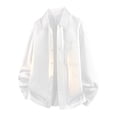 thumbnail image 2 of Bxsruta Mens Button Down Shirts Long Sleeve Loose Fit Casual Button Up Tops with Chest Pocket, 2 of 7