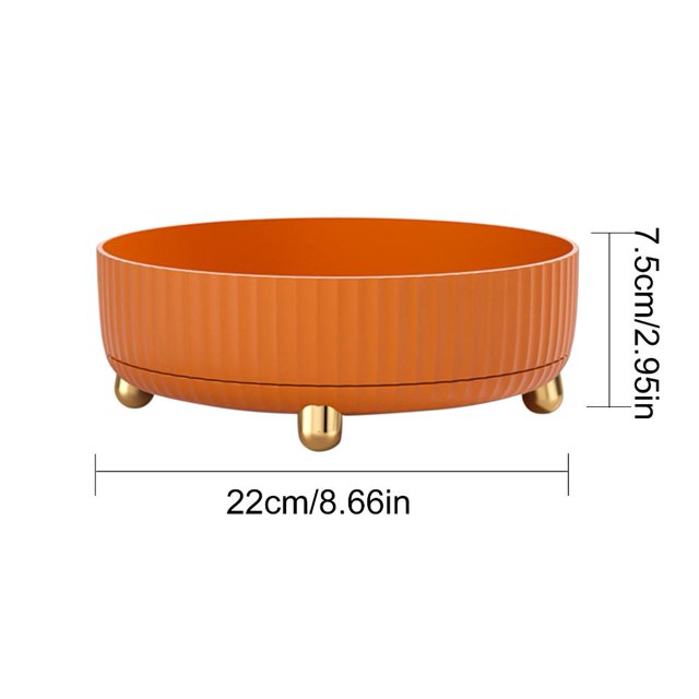 Caja de exhibición de cosméticos Estante de almacenamiento de condimentos de cocina giratorio (naranja activo) Likrtyny Libre de BPA