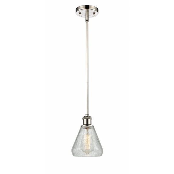 Innovations 516-1S-PN-G275-LED Conesus 1 Light Pendant part of the Ballston Collection, Polished Nickel