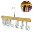 thumbnail image 1 of Wooden Tie Rack Hanging Organizer for Mens Closet Accessories, 1 of 5