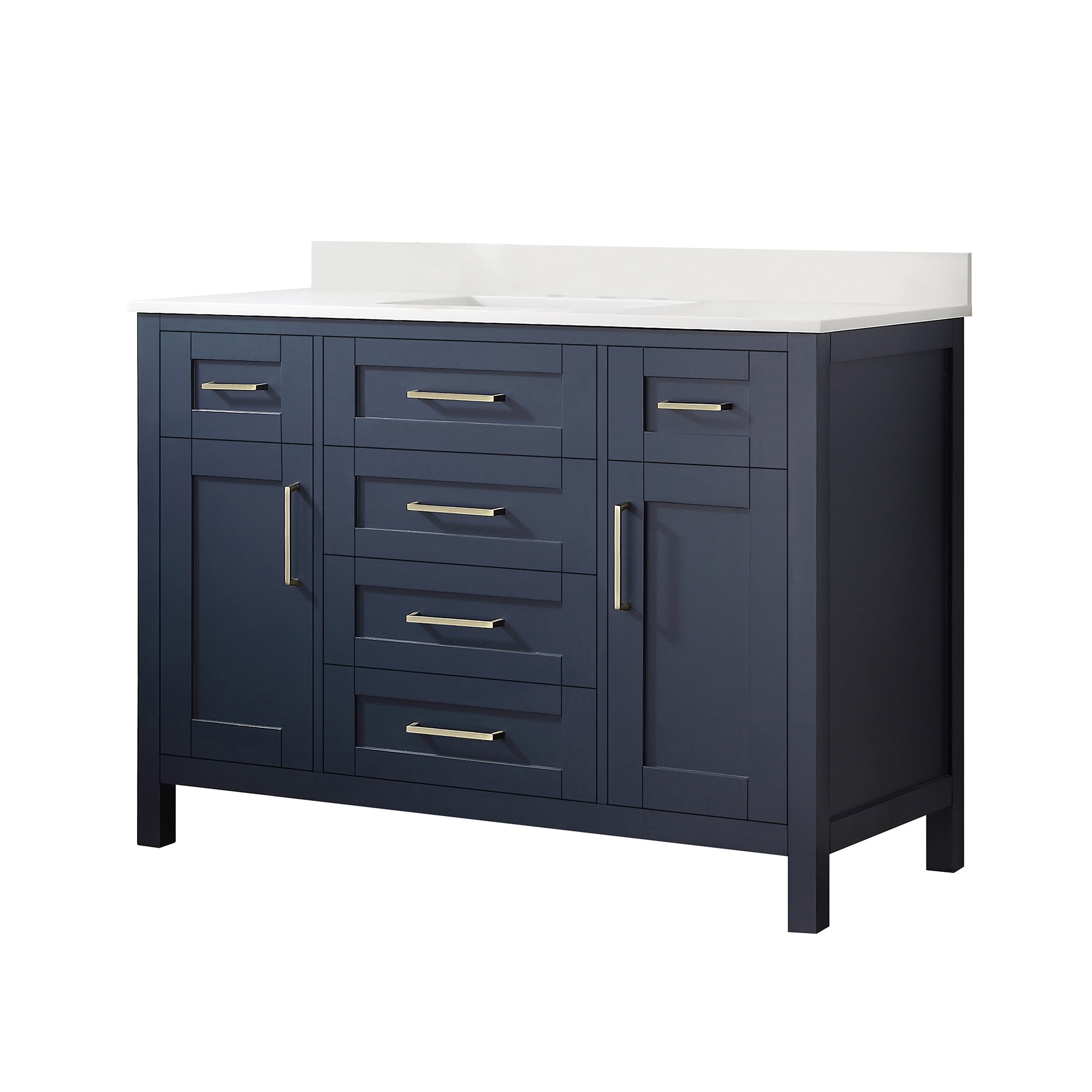 Ove Decors Tahoe 48 W x 21" D Freestanding Bathroom Vanity with Sink, Midnight Blue
